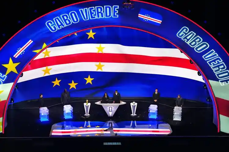 Group stage draw ceremony with neon lights